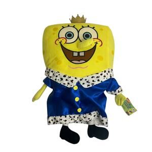 NWT 2009 Nickelodeon King SpongeBob Squarepants Plush Blue Robe